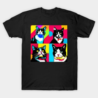 Tuxedo Cat Pop Art - Cat Lover Gift T-Shirt